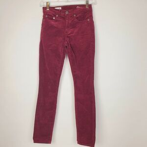 Gap Women's‎ Modern Stretch True Skinny Corduroy Pants Size 24P Red